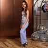 imagePerfashion Girls Sequin Bell Bottom Pants Disco Sparkly Flare Pants Kids Dance Trousers with Pockets 615YPurple252
