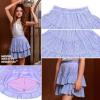 imagePerfashion Girls Sequin Skirt Sparkly 2 Layer Ruffle ALine Skirt VWaisted Dance Party Skirt 413YPurple253