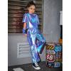 imagePerfashion Girls Shiny Metallic Flared Pants Festival Dance Pants Disco with Sunglasses Wide Leg Trousers 615 YearsLaser Mermaid360