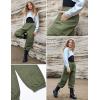 imagePerfashion Metallic Cargo Pants for Girls ampamp Womens Hip Hop Dance MultiPocket Joggers High Waist Pants 615YGreen 352cargo