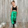 imagePerfashion Metallic Cargo Pants for Girls ampamp Womens Hip Hop Dance MultiPocket Joggers High Waist Pants 615YGreen352