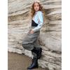 imagePerfashion Metallic Cargo Pants for Girls ampamp Womens Hip Hop Dance MultiPocket Joggers High Waist Pants 615YGrey 352cargo