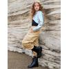imagePerfashion Metallic Cargo Pants for Girls ampamp Womens Hip Hop Dance MultiPocket Joggers High Waist Pants 615YKhaki 352cargo