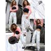 imagePerfashion Metallic Cargo Pants for Girls ampamp Womens Hip Hop Dance MultiPocket Joggers High Waist Pants 615YLaser Silver352
