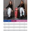 imagePerfashion Metallic Cargo Pants for Girls ampamp Womens Hip Hop Dance MultiPocket Joggers High Waist Pants 615YLaser Silver352