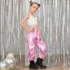 imagePerfashion Metallic Cargo Pants for Girls ampamp Womens Hip Hop Dance MultiPocket Joggers High Waist Pants 615YPink352