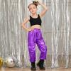 imagePerfashion Metallic Cargo Pants for Girls ampamp Womens Hip Hop Dance MultiPocket Joggers High Waist Pants 615YPurple352