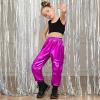 imagePerfashion Metallic Cargo Pants for Girls ampamp Womens Hip Hop Dance MultiPocket Joggers High Waist Pants 615YRosen352