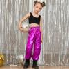 imagePerfashion Metallic Cargo Pants for Girls ampamp Womens Hip Hop Dance MultiPocket Joggers High Waist Pants 615YRosen352