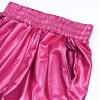 imagePerfashion Womens Metallic Shiny Shorts Sparkly Hot Yoga OutfitCarmine 4