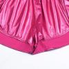 imagePerfashion Womens Metallic Shiny Shorts Sparkly Hot Yoga OutfitCarmine 4