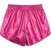 imagePerfashion Womens Metallic Shiny Shorts Sparkly Hot Yoga OutfitCarmine 4