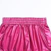 imagePerfashion Womens Metallic Shiny Shorts Sparkly Hot Yoga OutfitCarmine 4