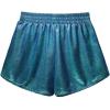 imagePerfashion Womens Metallic Shiny Shorts Sparkly Hot Yoga OutfitFancy Silk Blue006