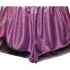 imagePerfashion Womens Metallic Shiny Shorts Sparkly Hot Yoga OutfitFancy Silk Purple003