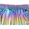 imagePerfashion Womens Metallic Shiny Shorts Sparkly Hot Yoga OutfitGradient Blue Yellow