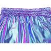imagePerfashion Womens Metallic Shiny Shorts Sparkly Hot Yoga OutfitLaser Mermaid 13