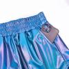 imagePerfashion Womens Metallic Shiny Shorts Sparkly Hot Yoga OutfitLight Blue 11