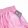 imagePerfashion Womens Metallic Shiny Shorts Sparkly Hot Yoga OutfitLight Pink 7
