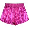 imagePerfashion Womens Metallic Shiny Shorts Sparkly Hot Yoga OutfitRose Red