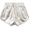 imagePerfashion Womens Metallic Shiny Shorts Sparkly Hot Yoga OutfitSilver