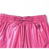 imagePerfashion Womens Metallic Shorts Summer Sparkly Hot Outfit Shiny Short PantsCarmine