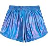 imagePerfashion Womens Metallic Shorts Summer Sparkly Hot Outfit Shiny Short PantsColourful Blue11