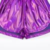 imagePerfashion Womens Metallic Shorts Summer Sparkly Hot Outfit Shiny Short PantsColourful Purple14