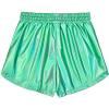 imagePerfashion Womens Metallic Shorts Summer Sparkly Hot Outfit Shiny Short PantsLight Green 9