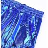 imagePerfashion Womens Metallic Shorts Summer Sparkly Hot Outfit Shiny Short PantsMineral Blue 24