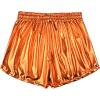 imagePerfashion Womens Metallic Shorts Summer Sparkly Hot Outfit Shiny Short PantsOrange 18