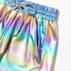 imagePerfashion Womens Metallic Shorts Summer Sparkly Hot Outfit Shiny Short PantsRainbow