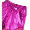 imagePerfashion Womens Metallic Shorts Summer Sparkly Hot Outfit Shiny Short PantsRose Red