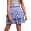 imagePerfashion Girls Sequin Skirt Sparkly 2 Layer Ruffle ALine Skirt VWaisted Dance Party Skirt 413YPurple253