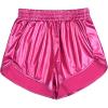 imagePerfashion Womens Metallic Shiny Shorts Sparkly Hot Yoga OutfitCarmine 4