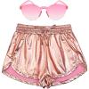imagePerfashion Womens Metallic Shorts Summer Sparkly Hot Outfit Shiny Short PantsPink
