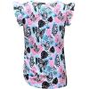 imagePerfashion Girls FlutterLong Sleeve Cotton TShirts Side Drawstring Tunic Blouse Round Neck Casual Tops for 413YearsButterflyfruit H35