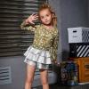 imagePerfashion Girls FlutterLong Sleeve Cotton TShirts Side Drawstring Tunic Blouse Round Neck Casual Tops for 413YearsFloral M47