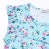 imagePerfashion Girls FlutterLong Sleeve Cotton TShirts Side Drawstring Tunic Blouse Round Neck Casual Tops for 413YearsFlower E36