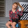 imagePerfashion Girls FlutterLong Sleeve Cotton TShirts Side Drawstring Tunic Blouse Round Neck Casual Tops for 413YearsRed Plaid583