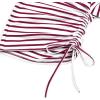 imagePerfashion Girls FlutterLong Sleeve Cotton TShirts Side Drawstring Tunic Blouse Round Neck Casual Tops for 413YearsStripes Burgundy29
