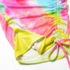 imagePerfashion Girls FlutterLong Sleeve Cotton TShirts Side Drawstring Tunic Blouse Round Neck Casual Tops for 413YearsTie Dye E40
