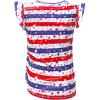 imagePerfashion Girls FlutterLong Sleeve Cotton TShirts Side Drawstring Tunic Blouse Round Neck Casual Tops for 413YearsUsa Flag F17