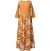 imagePerfashion Girls Maxi DressCottonCasualSleevelessLong Sleeve Crew Neck 615YCaramelrose M44