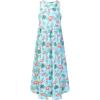 imagePerfashion Girls Maxi DressCottonCasualSleevelessLong Sleeve Crew Neck 615YGreen Floral 23a