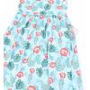 imagePerfashion Girls Maxi DressCottonCasualSleevelessLong Sleeve Crew Neck 615YGreen Floral 23a