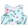 imagePerfashion Girls Maxi DressCottonCasualSleevelessLong Sleeve Crew Neck 615YGreen Tropical P87