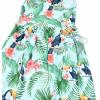 imagePerfashion Girls Maxi DressCottonCasualSleevelessLong Sleeve Crew Neck 615YTropical Bird G59