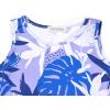 imagePerfashion Girls Maxi DressCottonCasualSleevelessLong Sleeve Crew Neck 615YTropical Plant Purple K37
