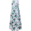 imagePerfashion Girls Maxi DressCottonCasualSleevelessLong Sleeve Crew Neck 615YTropical Plants H11